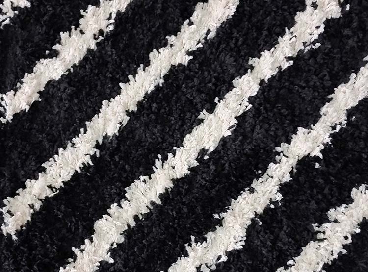 BAJADA DE CAMA IDETEX SHAGGY GUIZA NEGRO 50X100 - 2