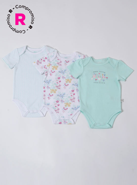 TRIPACK BODY MANGA CORTA BABY HARVEST - 1