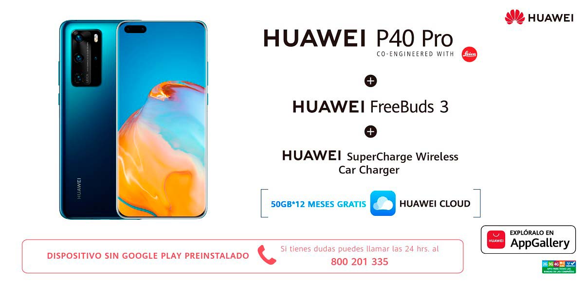 PP HUAWEI P40 PRO SILVER BLUE BUNDLE