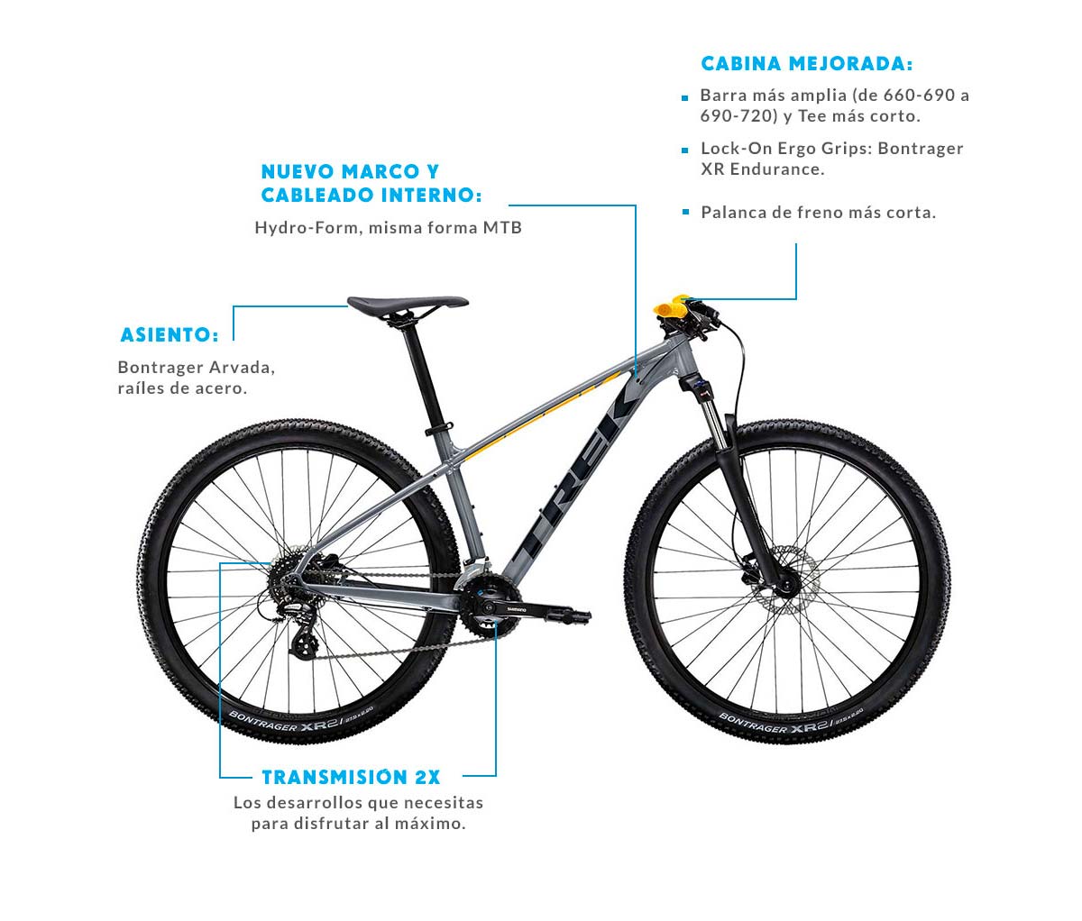 BICICLETA TREK MARLIN 6 29 GRIS XXL 2020