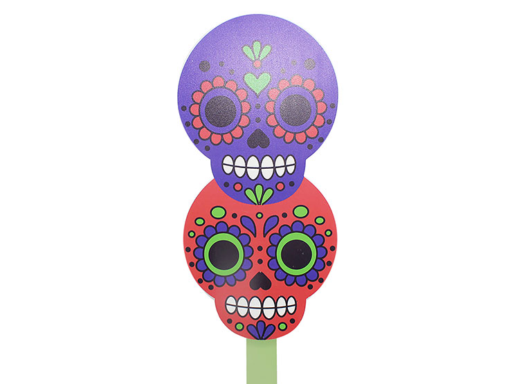 ESTACA JARDÍN HALLOWEEN CALAVERA 70 CM - 2