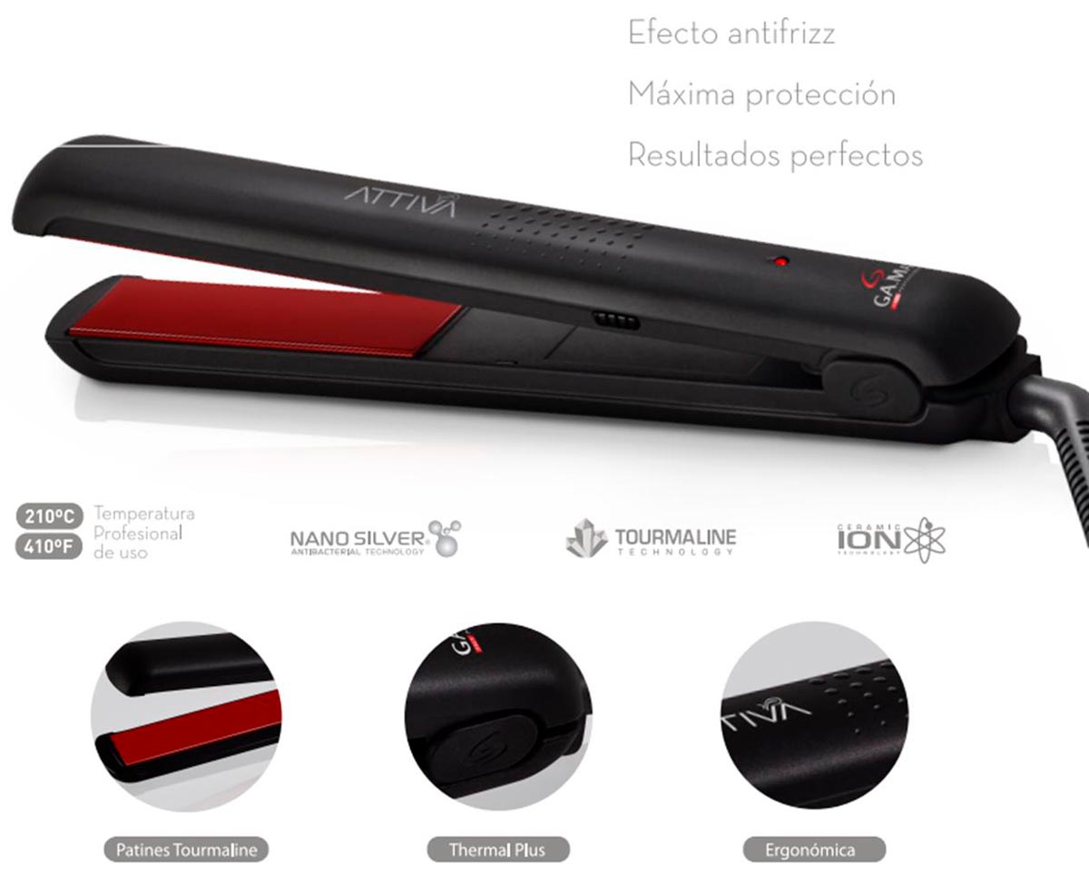 PACK GAMA PLANCHA DE PELO CP9 ATTIVA STD + SECADOR ELEGANZA ION