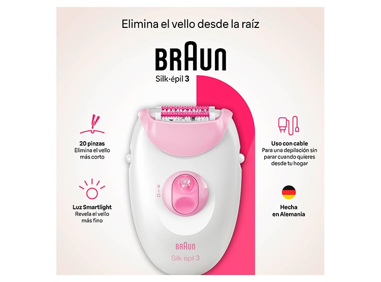 DEPILADORA ELÉCTRICA BRAUN SILK-ÉPIL 3 - 2