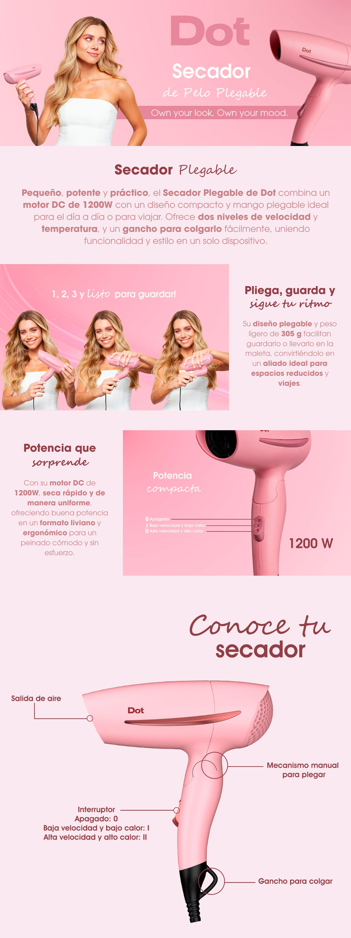 SECADOR DE PELO DOT