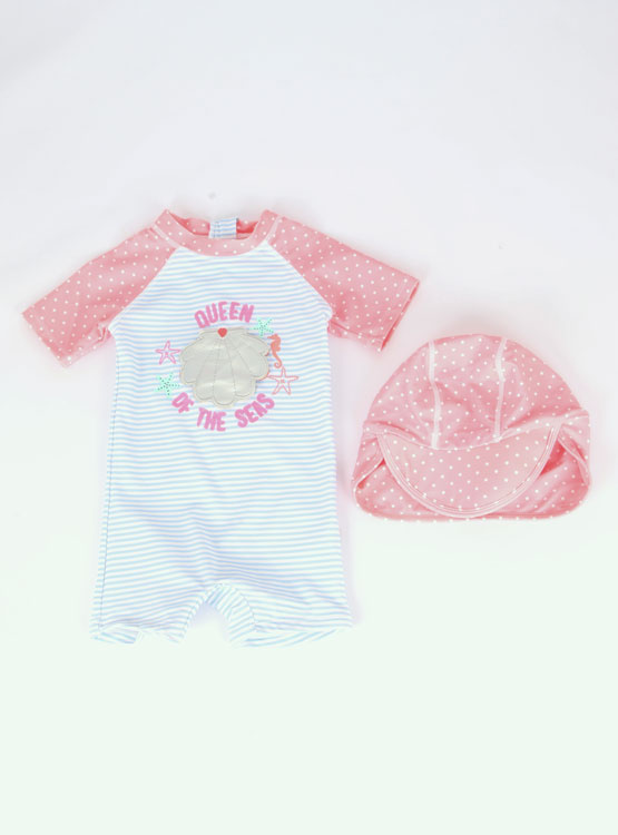 TRAJE DE BAÑO ENTERITO GORRO BABY HARVEST - 1