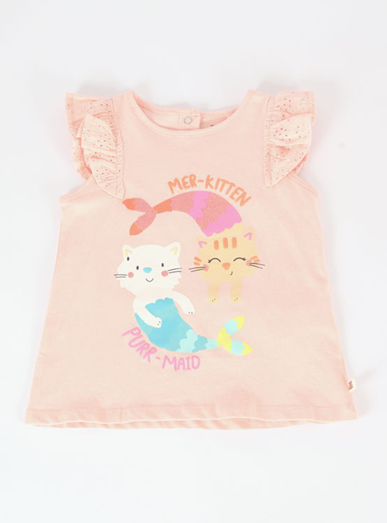 POLERA SIN MANGAS ALGODÓN NIÑA BABY HARVEST ESTAMPADO - 1