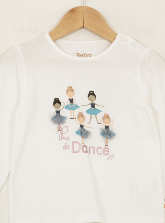 POLERA ALGODÓN NIÑA BABY HARVEST CON APLICACIÓN TUL - 3