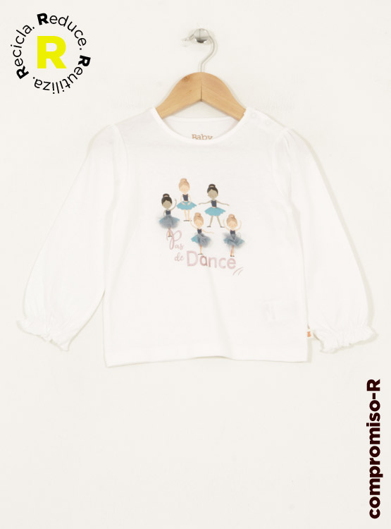 POLERA ALGODÓN NIÑA BABY HARVEST CON APLICACIÓN TUL - 1