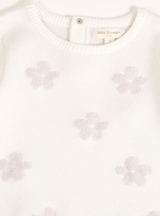 SWEATER ALGODÓN NIÑA BABY HARVEST CON DISEÑO FLORES - 3
