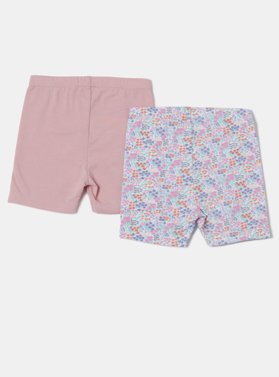 PACK X2 CALZAS CORTAS LISA Y ESTAMPADO - 2
