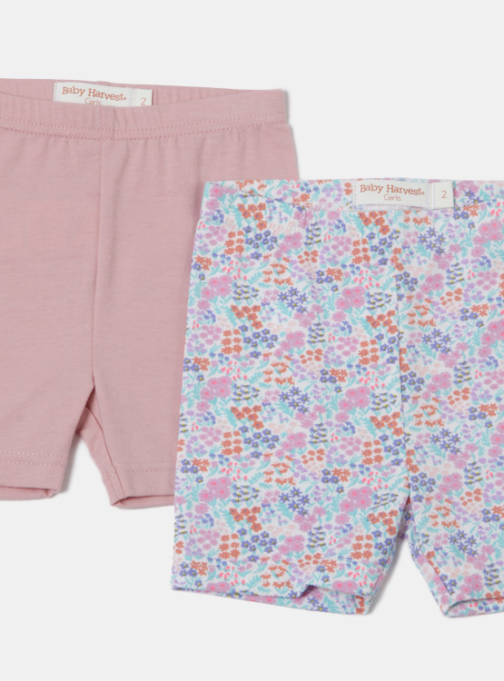 PACK X2 CALZAS CORTAS LISA Y ESTAMPADO - 3