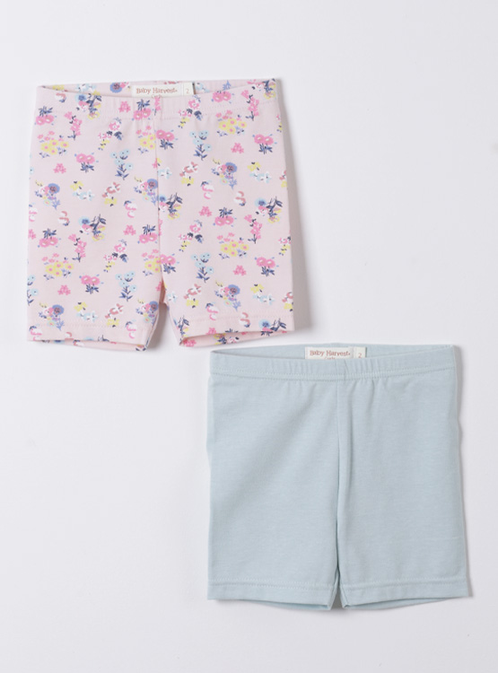 PACK X2 CALZAS CORTAS LISA Y ESTAMPADO - 2