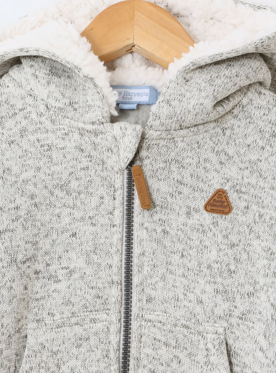 POLERON BABY HARVEST MELANGE FULL ZIPPER CAPUCHA - 3