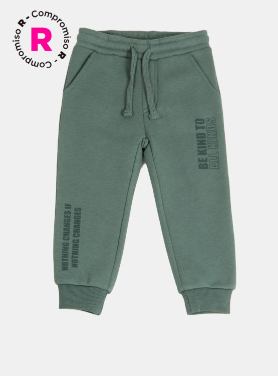 PANTALÓN NIÑO BABY HARVEST FRASES ESTAMPADAS SOBRE TONO