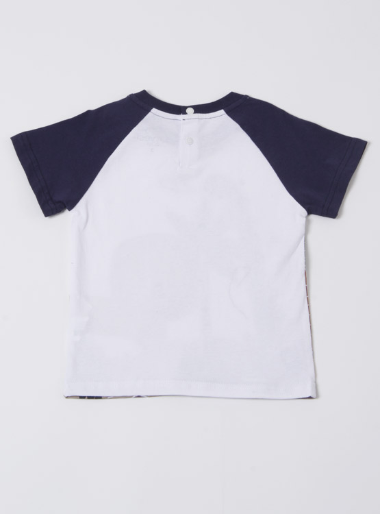 POLERA CON ESTAMPADO CENTRAL Y MANGAS DE COLORES BABY HARVEST - 2