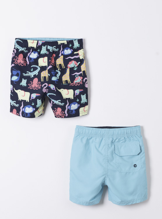 PACK TRAJE DE BAÑO ESTAMPADO Y OTRO SÓLIDO BABY HARVEST - 2