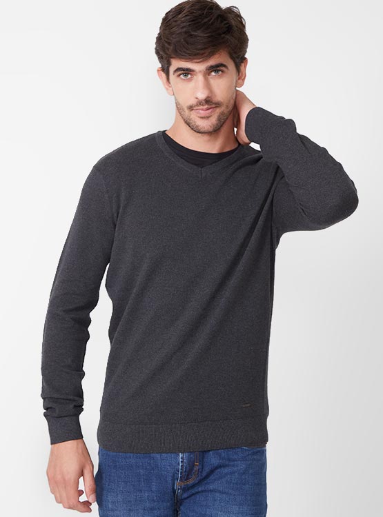 SWEATER MARQUIS TEXTURADO CUELLO CUELLO_V MANGA LARGA - 2