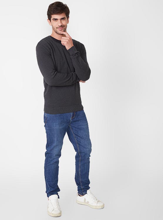 SWEATER MARQUIS TEXTURADO CUELLO CUELLO_V MANGA LARGA - 1