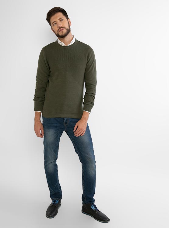 SWEATER MARQUIS CUELLO REDONDO TEXTURADO - 1