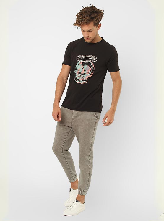 POLERA MANGA CORTA CUELLO REDONDO CALAVERA MARQUIS