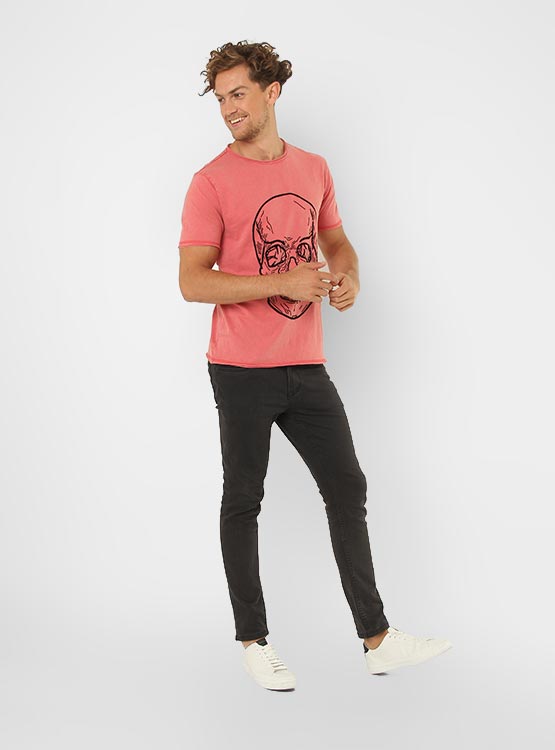 POLERA MANGA CORTA CUELLO REDONDO CALAVERA MARQUIS