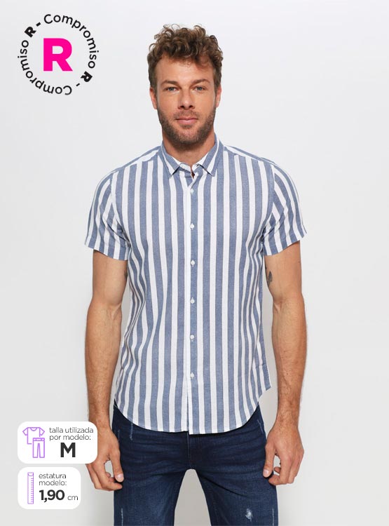 CAMISA MARQUIS MANGA CORTA CUELLO CAMISERO - 1