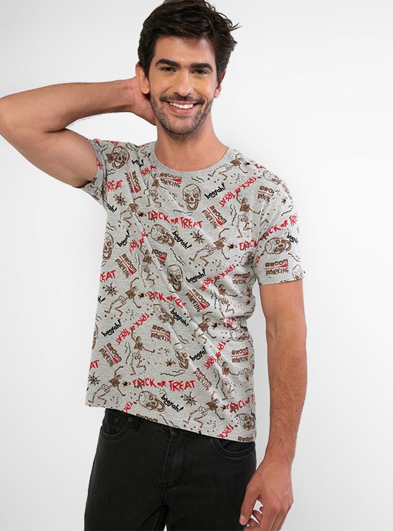 POLERA INDEX FULL PRINT CUELLO REDONDO MANGA CORTA - 1