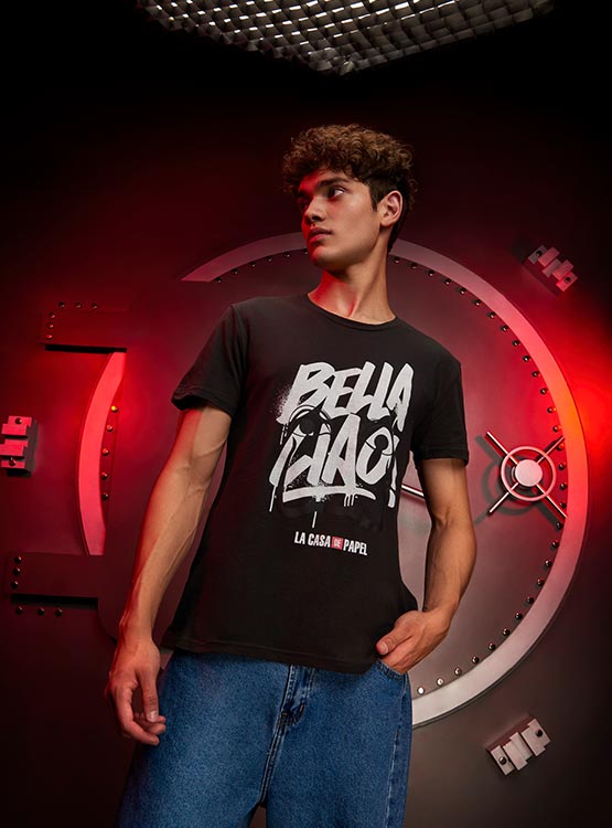 POLERA INDEX CASA DE PAPEL NETFLIX CUELLO REDONDO MANGA CORTA - 1