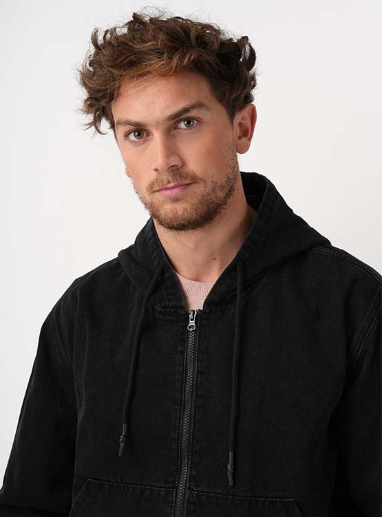 CHAQUETA INDEX LARGA CON GORRO - 3
