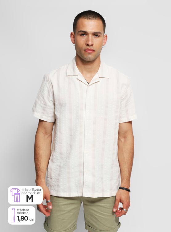 CAMISA INDEX TEJIDA CON RAYAS - 1