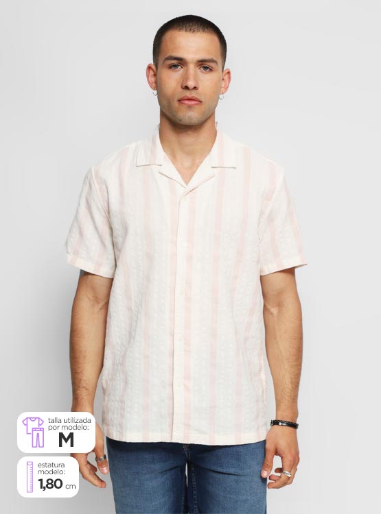 CAMISA INDEX TEJIDA CON RAYAS - 1