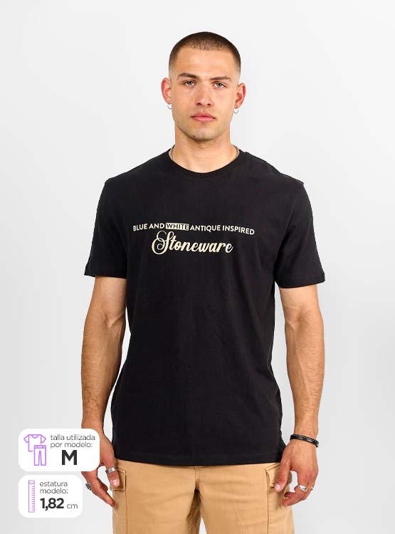 POLERA MANGA CORTA ALGODÓN HOMBRE INDEX PRINT