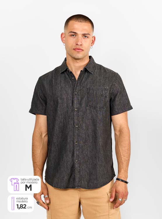 CAMISA INDEX MANGA CORTA DENIM