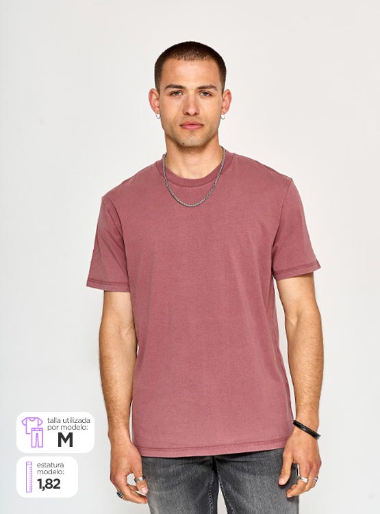 POLERA MANGA CORTA ALGODÓN HOMBRE INDEX LAVADA