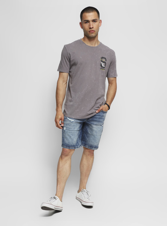 POLERA MANGA CORTA ALGODÓN HOMBRE INDEX PEANUTS - 4