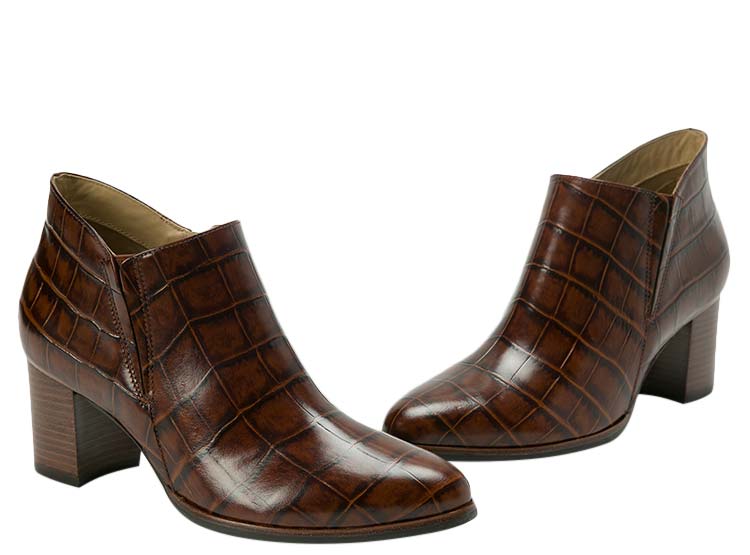 BOTINES MUJER GACEL CUERO CAFE AMAZON