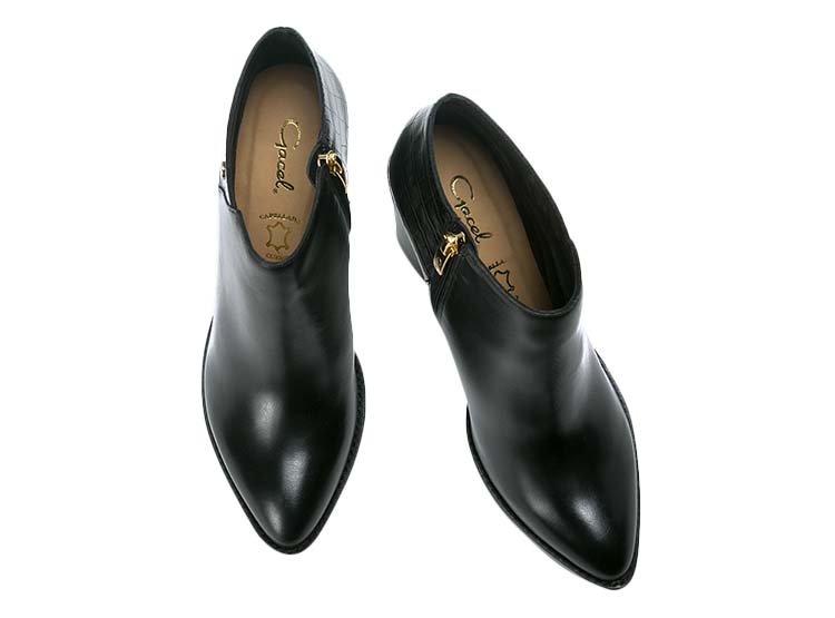 Ripley - BOTINES MUJER GACEL CUERO NEGRO FRANCIS