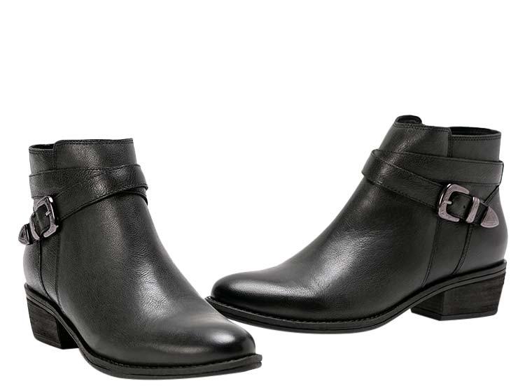 Ripley - BOTINES MUJER GACEL CUERO NEGRO GINA