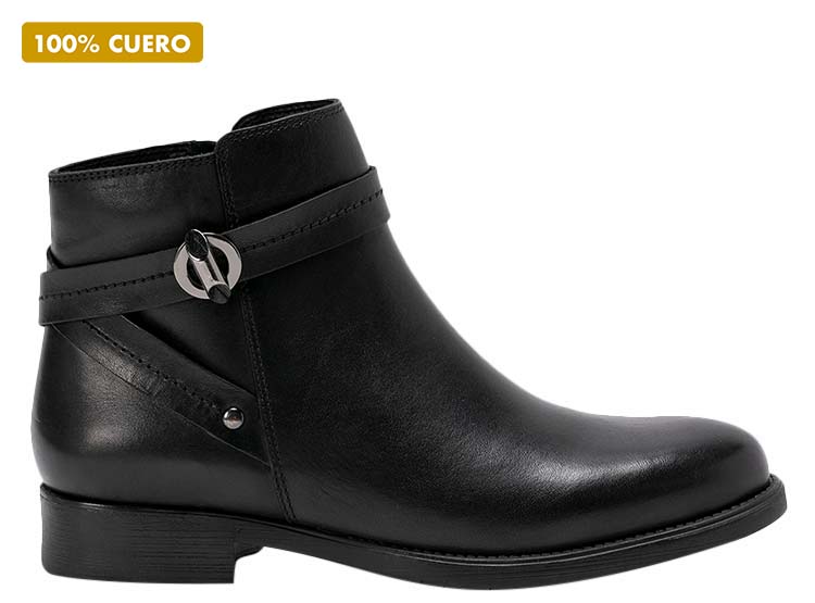 Ripley - BOTINES MUJER GACEL CUERO NEGRO RIDING