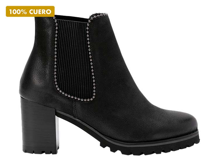 BOTINES MUJER GACEL CUERO NEGRO ALLIE