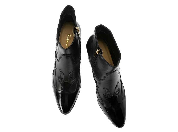 Ripley - BOTINES MUJER GACEL CUERO NEGRO TEXAS
