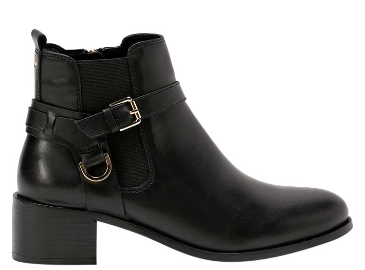 BOTINES MUJER GACEL CUERO NEGRO TULSA