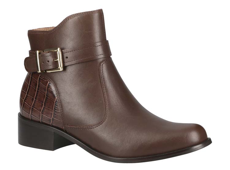 BOTINES MUJER GACEL CUERO CHOCOLATE BRITT