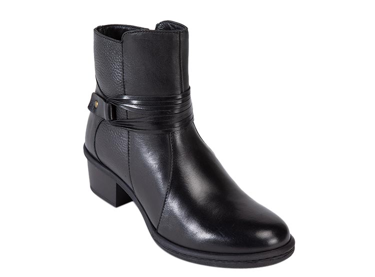 BOTINES MUJER GACEL CUERO NEGRO FABIANA