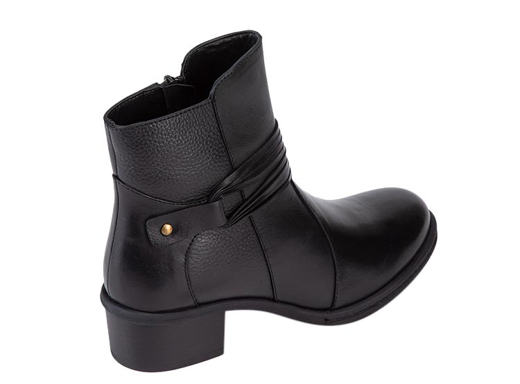 BOTINES MUJER GACEL CUERO NEGRO FABIANA