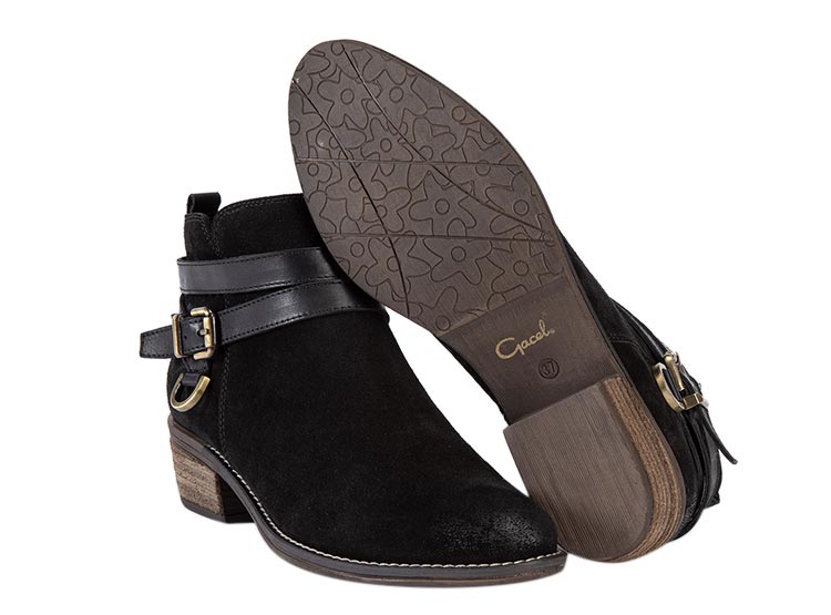 BOTINES MUJER GACEL CUERO NEGRO GINA