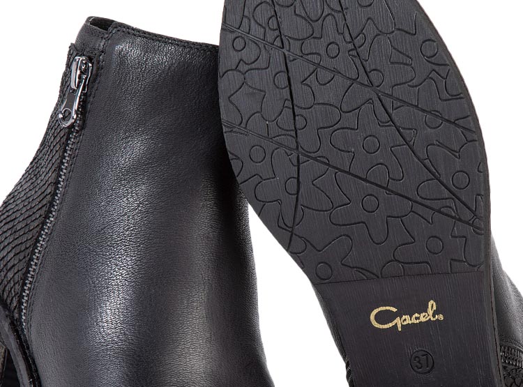 Ripley - BOTINES MUJER GACEL CUERO NEGRO GINA