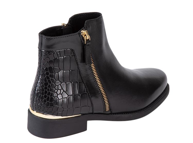BOTINES MUJER GACEL CUERO NEGRO HORTENCIA