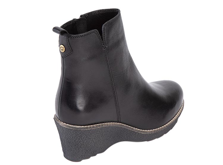 Ripley - BOTINES MUJER GACEL CUERO NEGRO LEDA