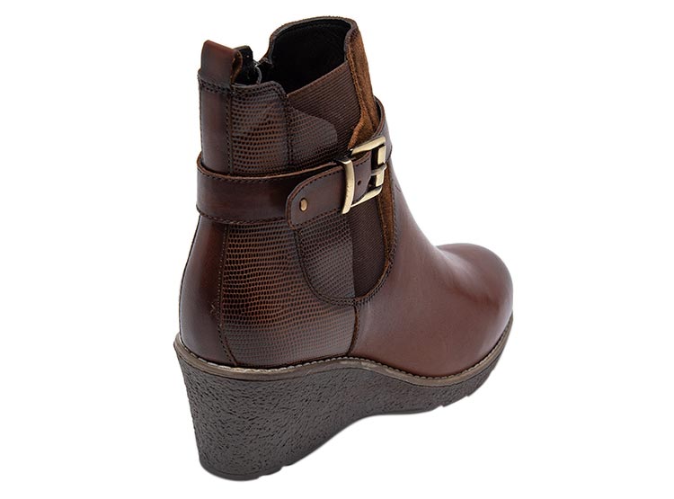 Ripley - BOTINES MUJER GACEL CUERO CAFE LEDA